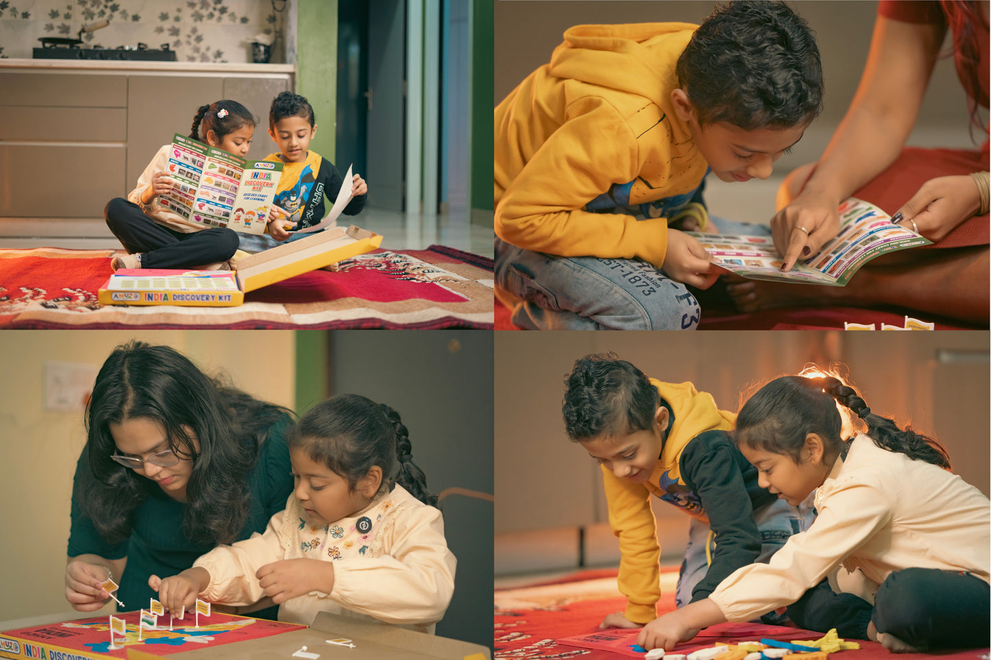 India Discovery Kit – 3D Map Puzzle, flags, stickers, chart