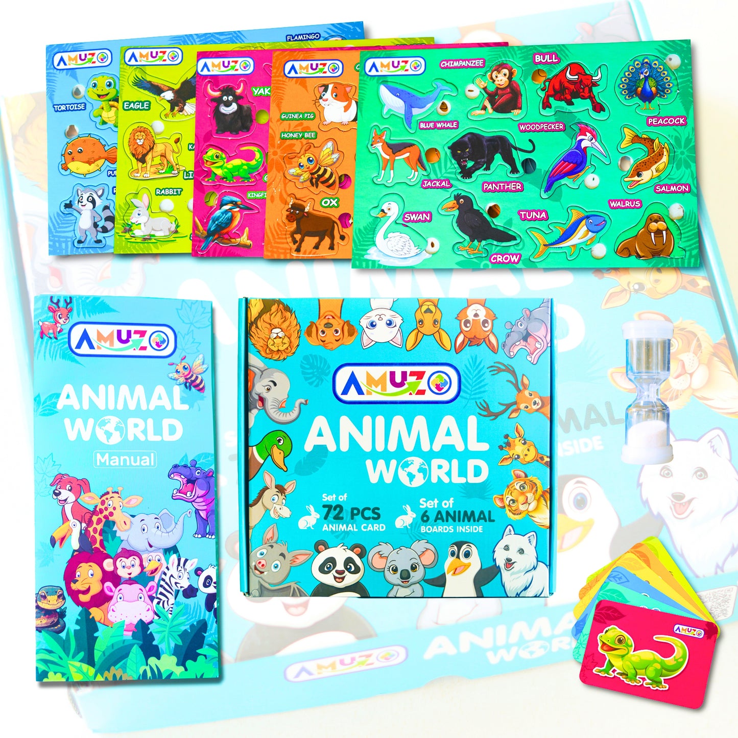 Animal World – Learn 72 animals | Puzzle, flash cards and timer
