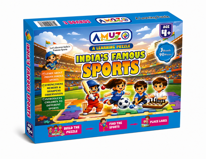 Amuzo India's Famous Sports Learning Puzzle