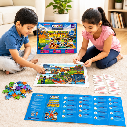 Amuzo India's Famous Sports Learning Puzzle
