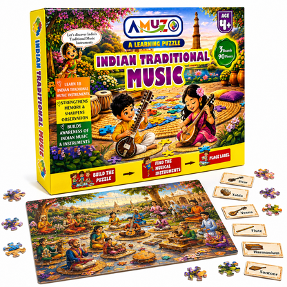 Amuzo Indian Traditional Music Learning Puzzle