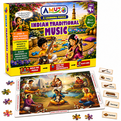 Amuzo Indian Traditional Music Learning Puzzle