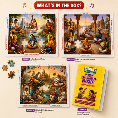 Amuzo Indian Traditional Music Learning Puzzle
