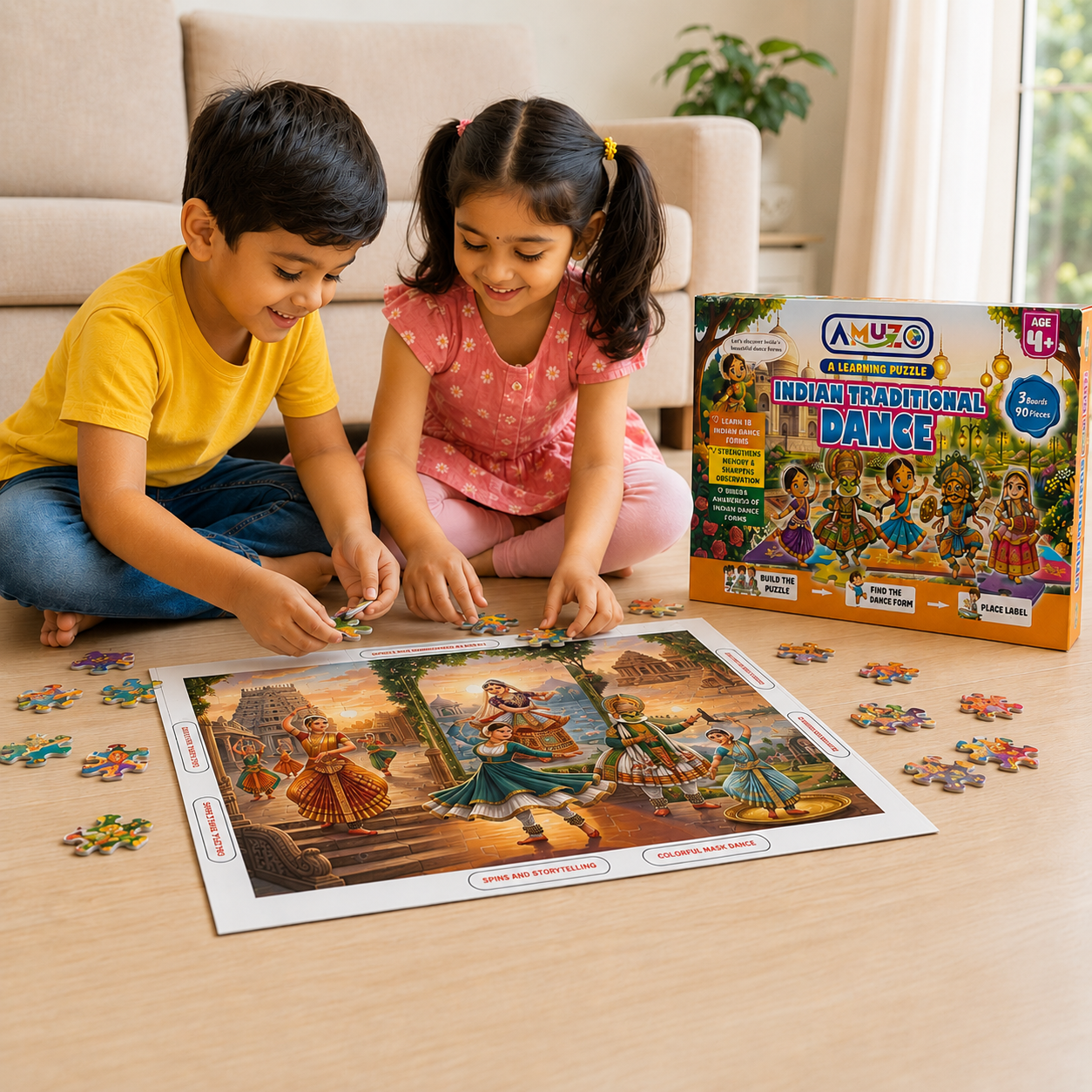 Amuzo India's Traditional Dance Form Learning Puzzle