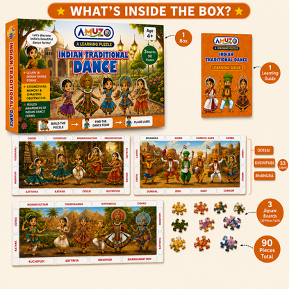 Amuzo India's Traditional Dance Form Learning Puzzle