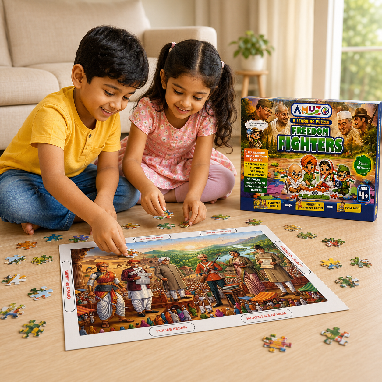 Amuzo Freedom Fighters Learning Puzzle