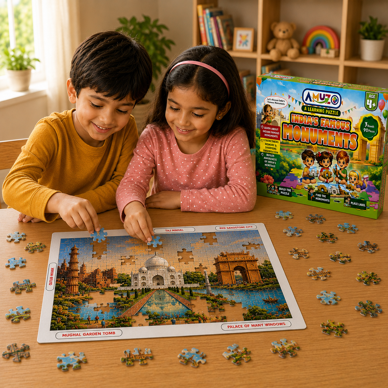 Amuzo India's Famous Monuments Learning Puzzle