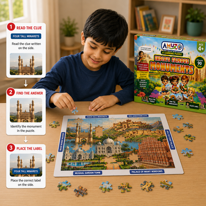 Amuzo India's Famous Monuments Learning Puzzle