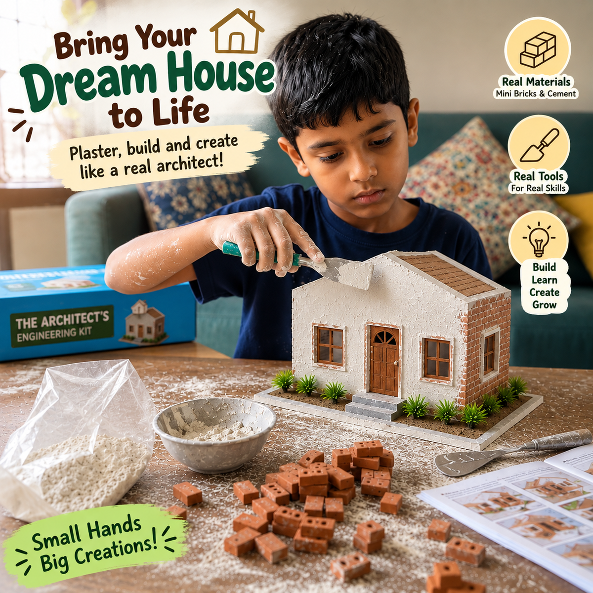 Build Your Own Real Brick House Kit