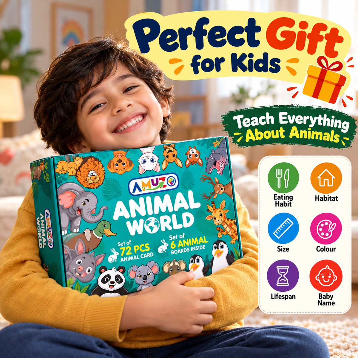 Animal World – Learn 72 animals | Puzzle, flash cards and timer