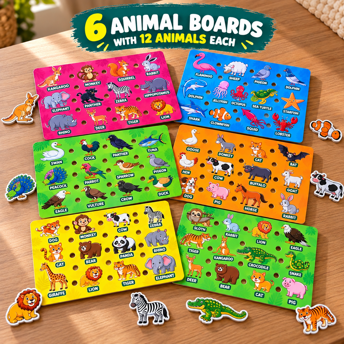 Animal World – Learn 72 animals | Puzzle, flash cards and timer