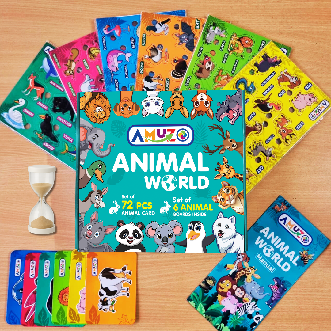 Animal World – Learn 72 animals | Puzzle, flash cards and timer