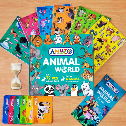 Animal World – Learn 72 animals | Puzzle, flash cards and timer