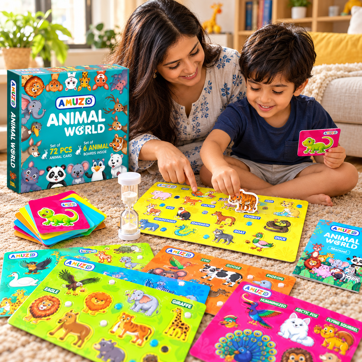 Animal World – Learn 72 animals | Puzzle, flash cards and timer