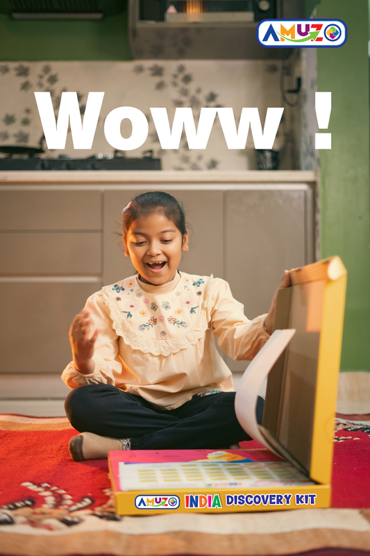 India Discovery Kit – 3D Map Puzzle, flags, stickers, chart