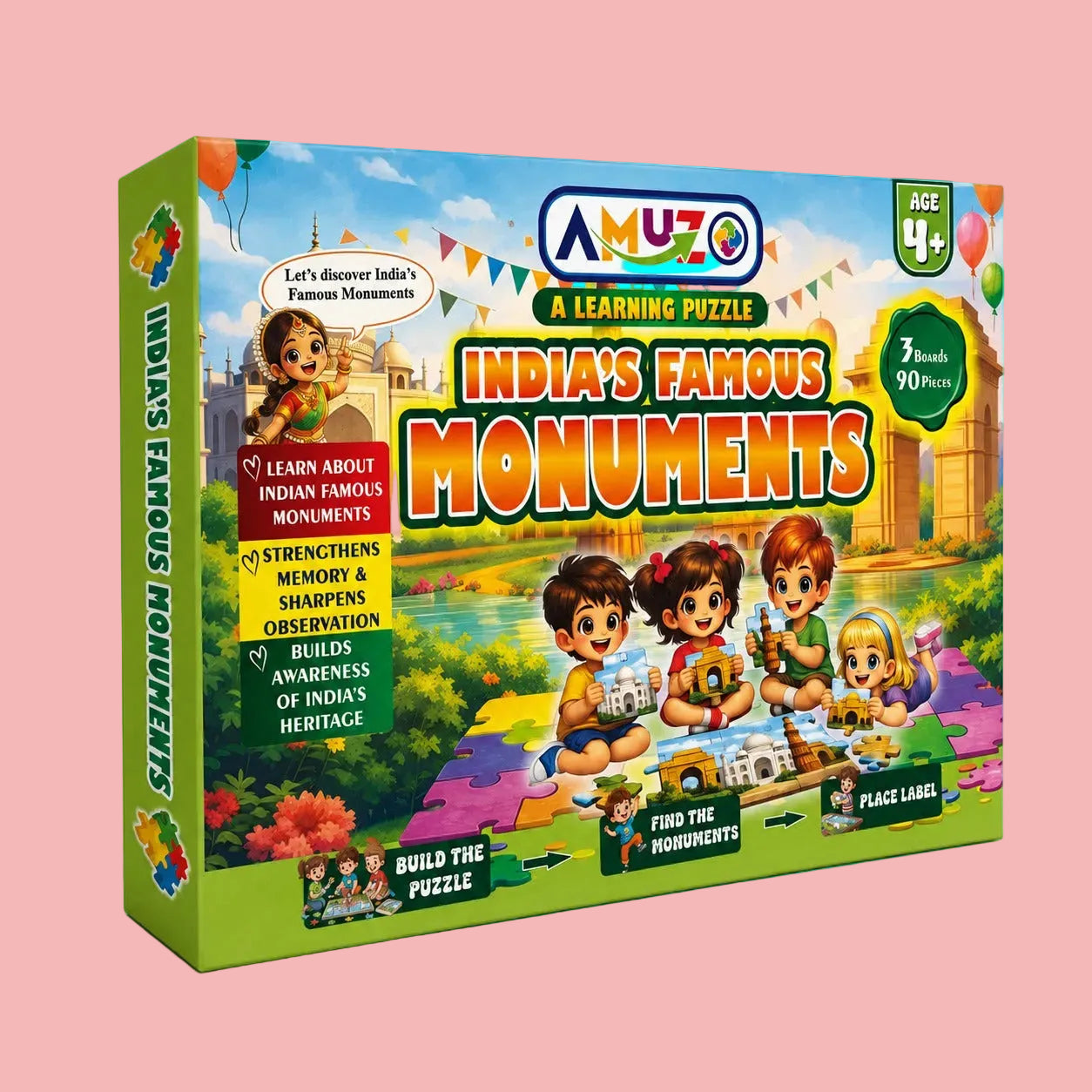 Amuzo India's Famous Monuments Learning Puzzle