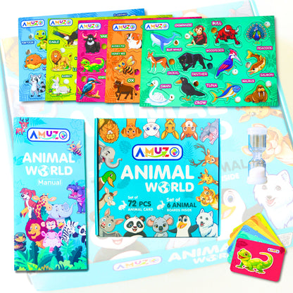 Animal World – Learn 72 animals | Puzzle, flash cards and timer