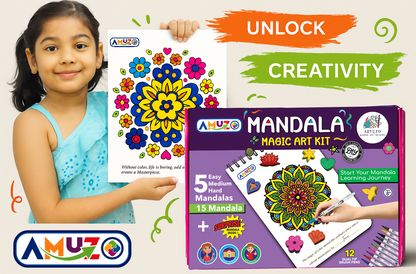 Mandala Magic Art Kit – DIY Craft Set with Brush Pens & Stamps