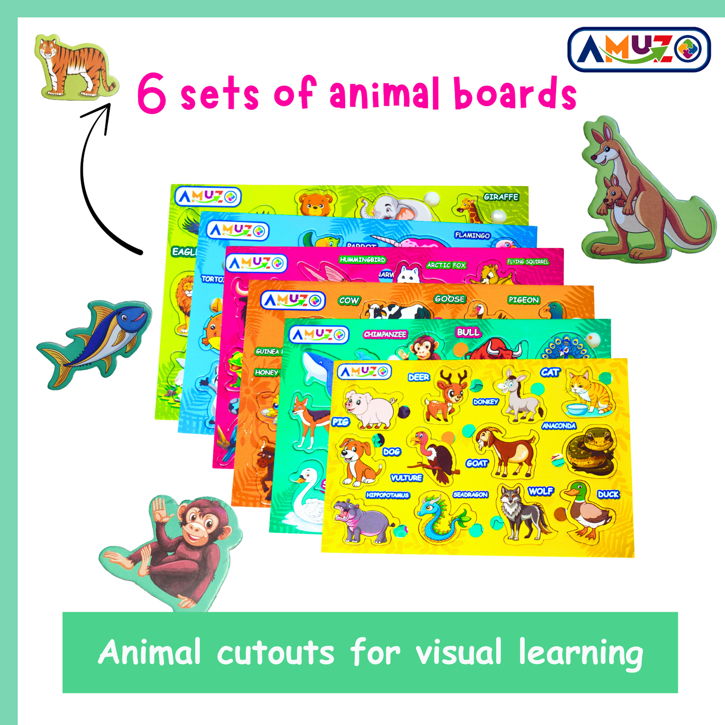 Animal World – Learn 72 animals | Puzzle, flash cards and timer